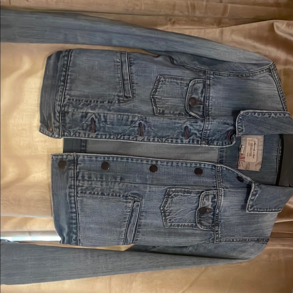 Abercrombie Stylish Blue Vintage Denim Jacket unisex sz small
